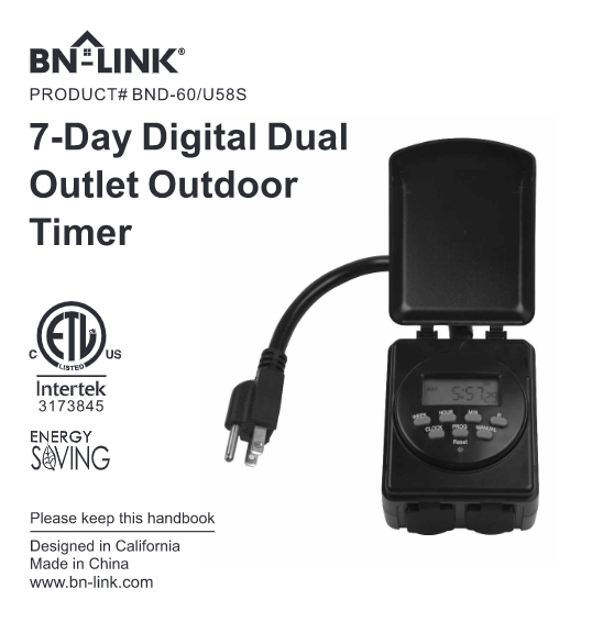  BN-LINK 7 Day Outdoor Heavy Duty Digital